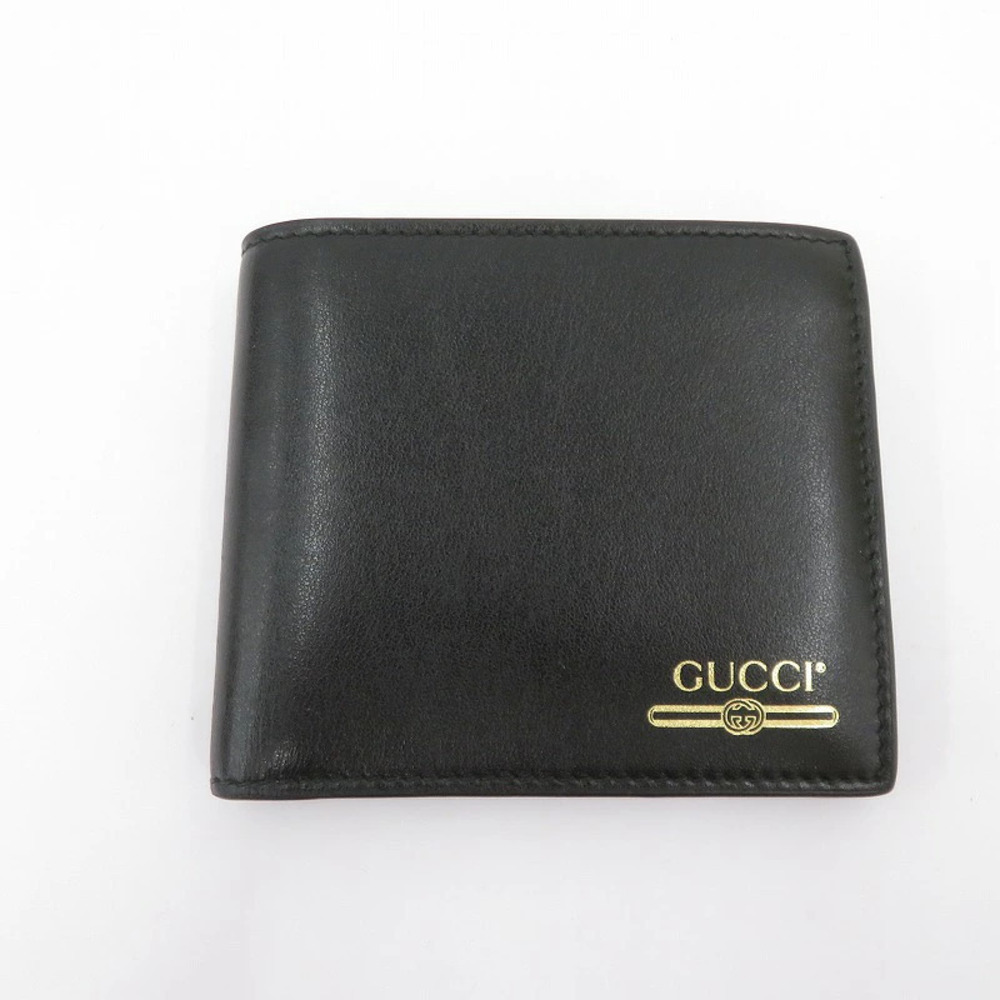 Gucci Calfskin Bi fold Wallet Black